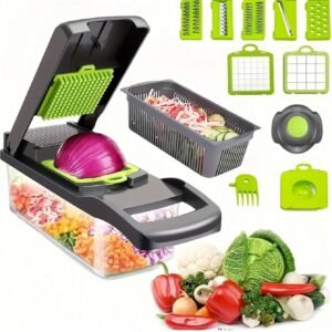 Coupe-légumes 16-en-1 – Tranche, râpe, émince et plus !