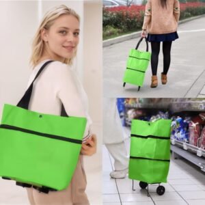 Sac de courses à roulettes pliable