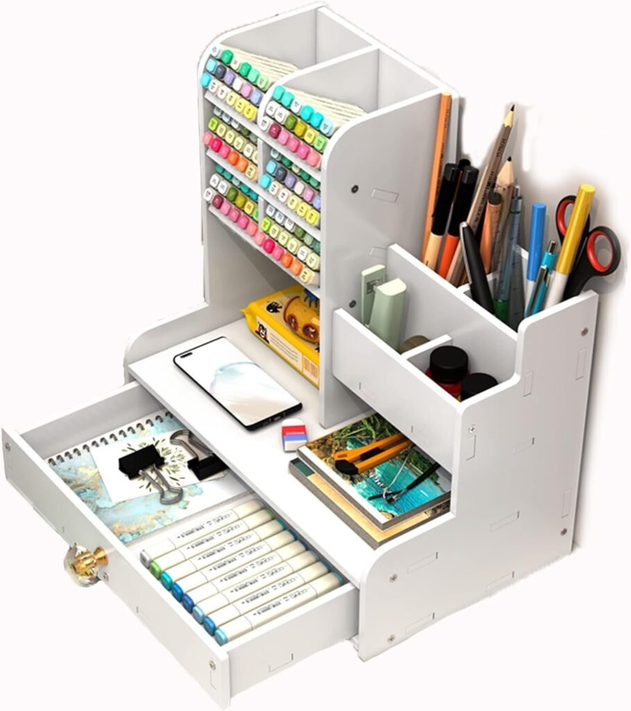 Organisateur de Bureau en PVC – 10 Compartiments 