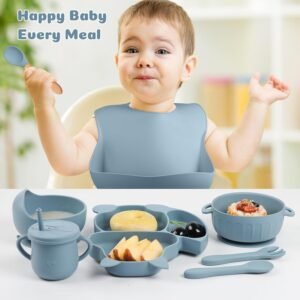 Ensemble d’Alimentation en Silicone pour Bébé