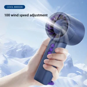 🌬️ Mini-Fan Portable Rechargeable avec Écran Digital