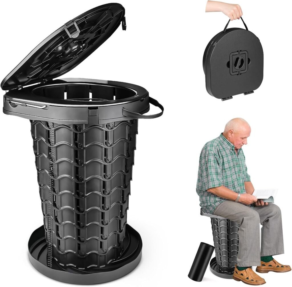🚽 Toilette Portable Pliante – Hauteur Réglable